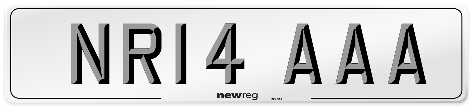 NR14 AAA Number Plate from New Reg